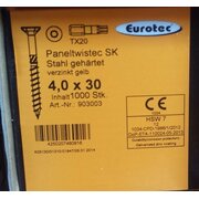 EUROTEC Paneltwistec SK, Stahl gelb verzinkt; 4,0 x 30 mm