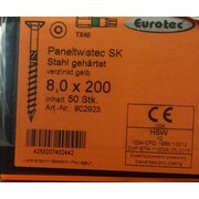 EUROTEC Paneltwistec SK, Stahl gelb verzinkt; 8,0 x 200 mm