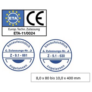 EUROTEC Paneltwistec SK, Stahl gelb verzinkt; 8,0 x 260 mm