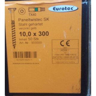 EUROTEC Paneltwistec SK, Stahl gelb verzinkt; 10,0 x 300mm